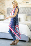 AMERICAN WOMAN - Small Stars Kimono Cover-up