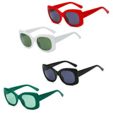 Wavly - Retro Rectangle Oversize Sunglasses