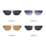 Estevan - Retro Flat Lens Rectangular Sunglasses