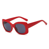 Wavly - Retro Rectangle Oversize Sunglasses