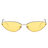 Flint - Small True Retro Vintage Slim Metal Sunglasses