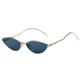 Flint - Small True Retro Vintage Slim Metal Sunglasses