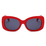 Wavly - Retro Rectangle Oversize Sunglasses