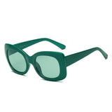 Wavly - Retro Rectangle Oversize Sunglasses