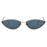 Flint - Small True Retro Vintage Slim Metal Sunglasses